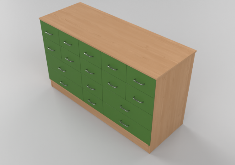 Armadi 3D - Cassettiera a sedici cassetti - Lekolar -...