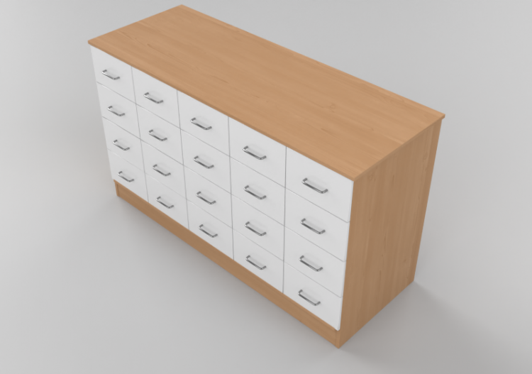 Armoires 3D - Commode avec vingt tiroirs - Lekolar - 80707...
