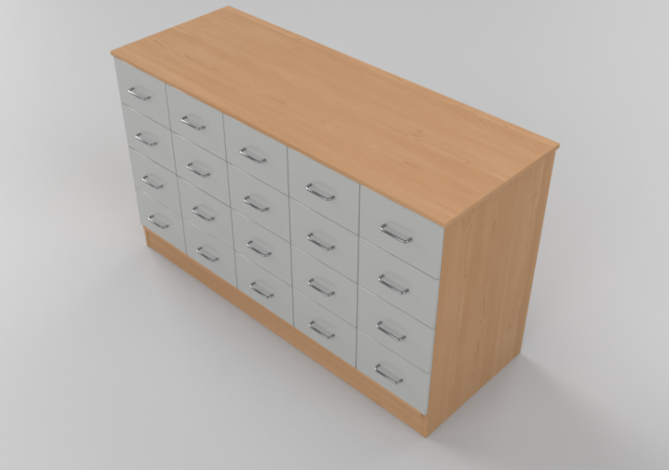 Armoires 3D - Commode avec vingt tiroirs - Lekolar -...