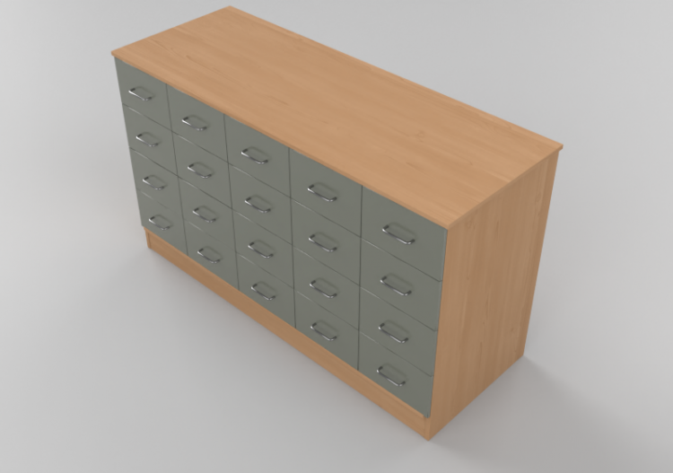 Wardrobes and Cabinets 3D - Cabinet with twenty drawers -...