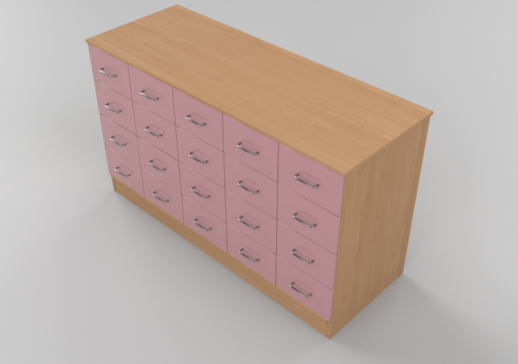 Armarios y Cómodas 3D - Cajonera con veinte cajones -...