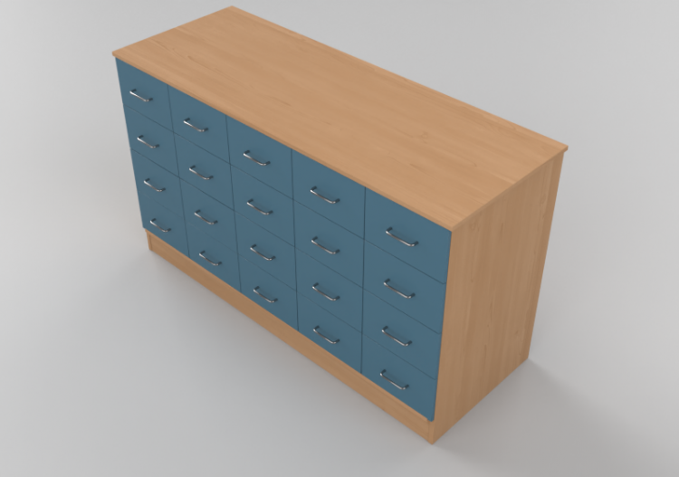 Armarios y Cómodas 3D - Cajonera con veinte cajones -...