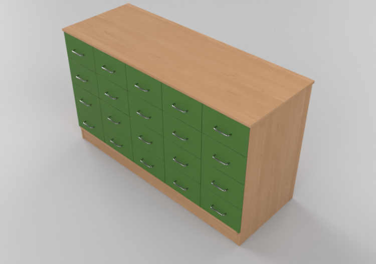Armarios y Cómodas 3D - Cajonera con veinte cajones -...