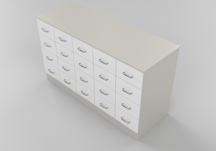 Armarios y Cómodas 3D - Cajonera con veinte cajones -...
