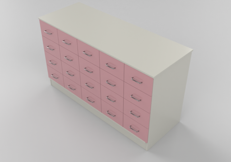 Armarios y Cómodas 3D - Cajonera con veinte cajones -...