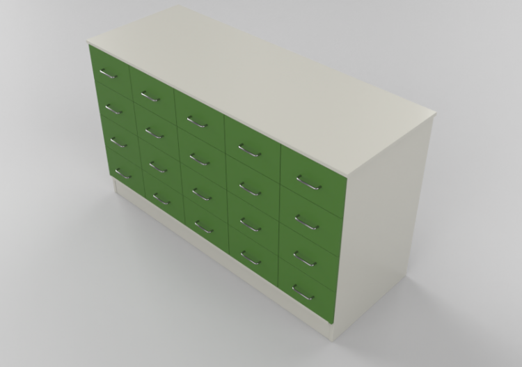 Armarios y Cómodas 3D - Cajonera con veinte cajones -...