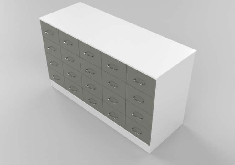 Armarios y Cómodas 3D - Cajonera con veinte cajones -...