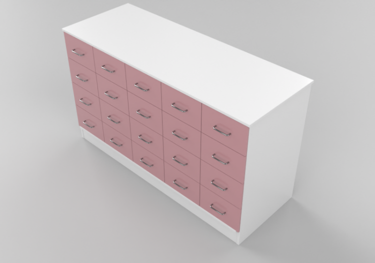 Armarios y Cómodas 3D - Cajonera con veinte cajones -...