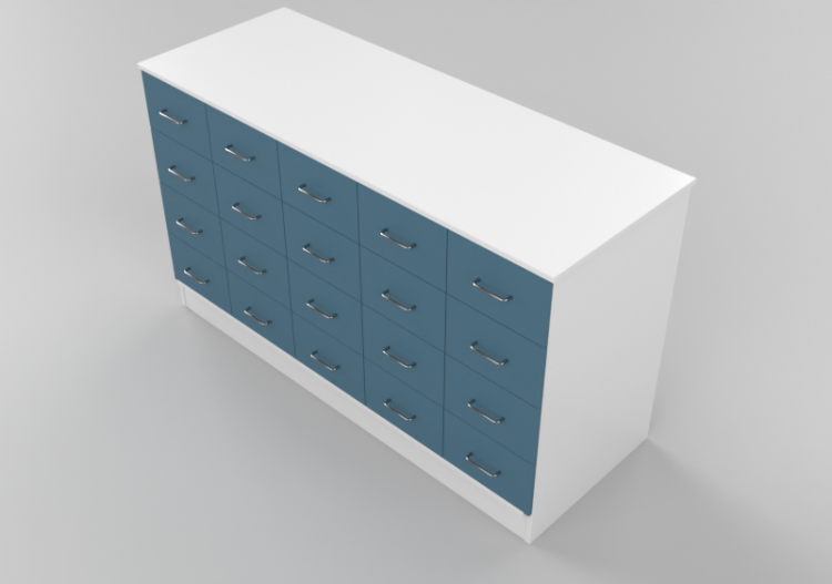 Armarios y Cómodas 3D - Cajonera con veinte cajones -...