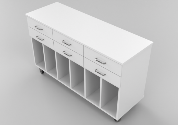 Armadi 3D - Cassettiera a sei cassetti - Lekolar - 80689 -...