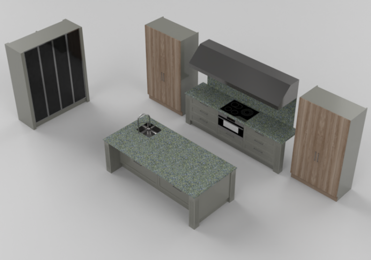 3D Kitchens - Kitchen complete with appliances - Witt -...