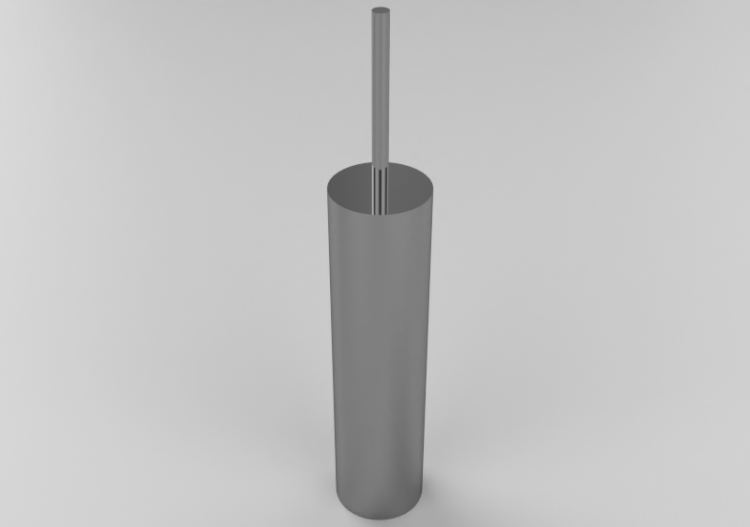 Acessórios 3D - Escova de banheiro de parede com suporte -...