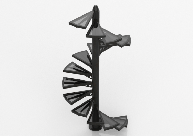 配饰 - Steel spiral staircase - ACCA software