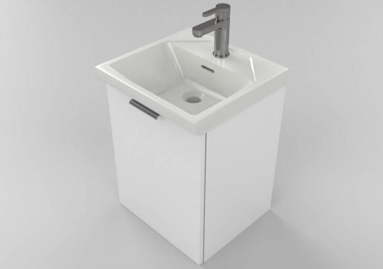 3D Möbel - Waschbecken mit Schrank - Svedbergs -...