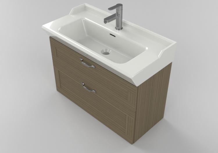 3D Möbel - Waschbecken mit Schrank - Svedbergs - Stil...