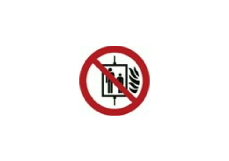 Señales - Prohibido el uso del ascensor en caso de incendio... Señales - Prohibido el uso del ascensor en caso de incendio...