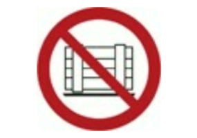 Sinaliza&ccedil;&atilde;o - Proibido obstruir a passagem