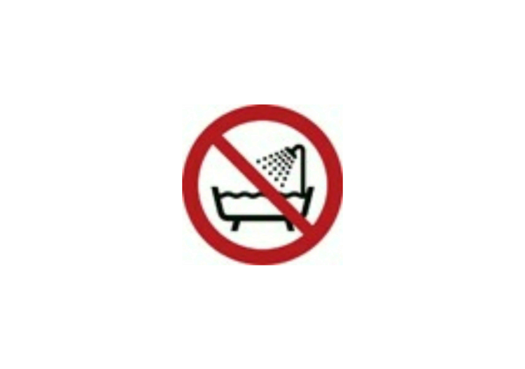 Signs - Prohibited the use of this device near water... Signs - Prohibited the use of this device near water...
