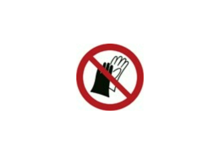 Signs - Forbidden to wear gloves - ACCA software Signs - Forbidden to wear gloves - ACCA software