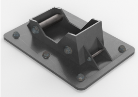 三维模型 - Anchor plate for steel columns
