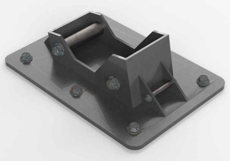 三维模型 - Anchor plate for steel columns - ACCA software