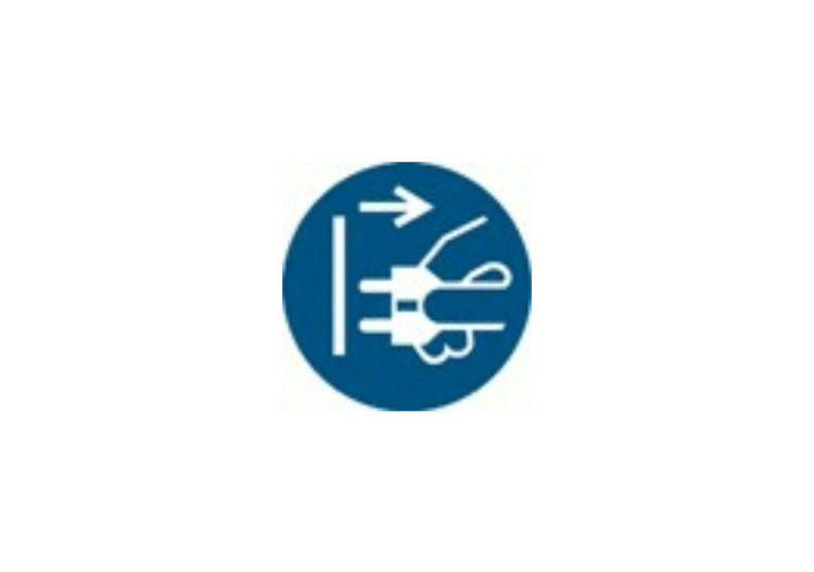 Sinalização - É obrigatório retirar o plug de tomada... Sinalização - É obrigatório retirar o plug de tomada...