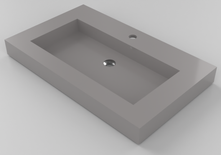 3D Sinks - Wash basin 75x46cm – Dekker – Beton – 180892 -...