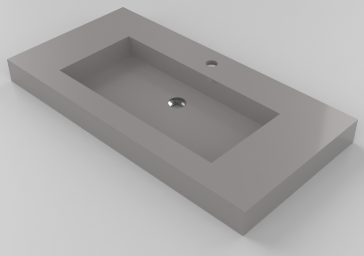 Lavabi 3D - Lavabo 90x46cm – Dekker – Beton – 180893 - ACCA...