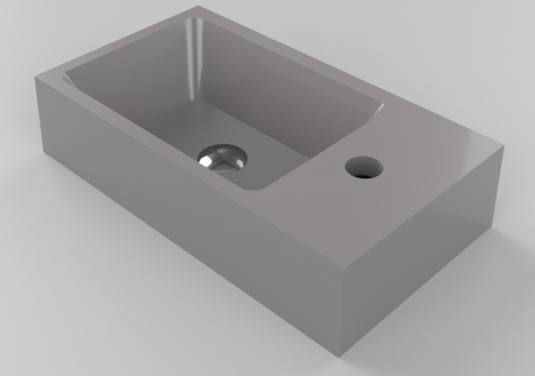 3D Sinks - Wash basin 40x22cm – Dekker – Beton – 180895 -...