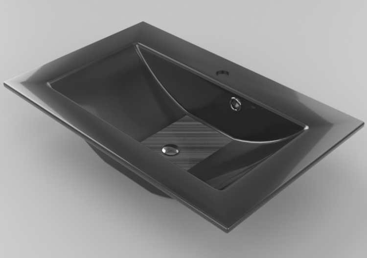 3D Waschbecken - Waschbecken 70x45cm - Dekker - Chianti -...