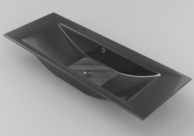 3D Waschbecken - Waschbecken 120x45cm - Dekker - Chianti -...