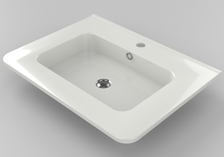 3D Waschbecken - Waschbecken 60x45cm - Dekker - Klea -...