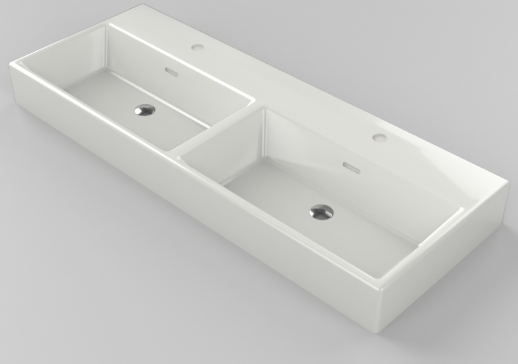 3D Sinks - Wash basin 125x46cm – Dekker – Mila – 180617 -...