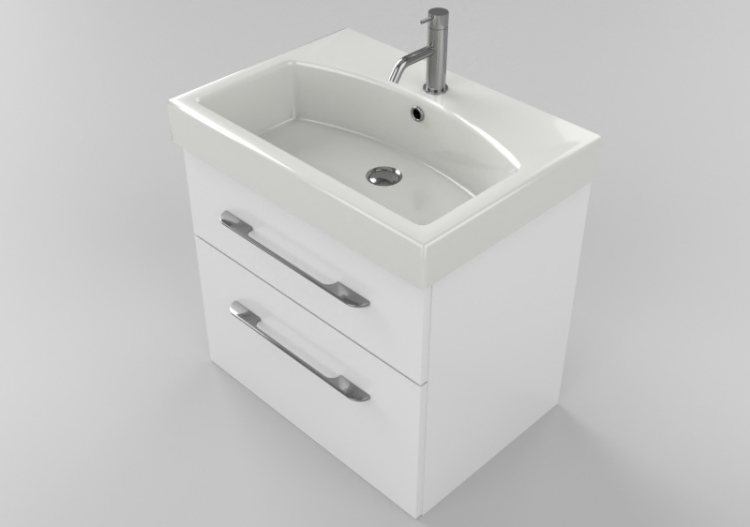 Meubles 3D - Meuble avec lavabo et robinet - Dekker –...