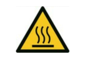 Sinalização - Perigo superfície quente