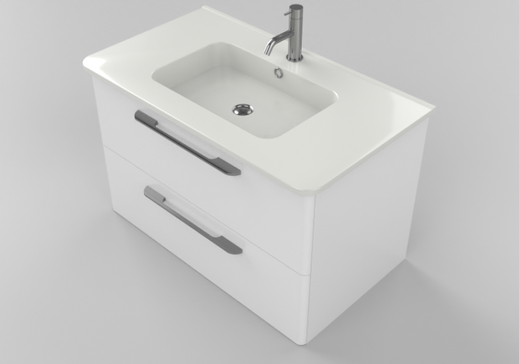 Meubles 3D - Meuble avec lavabo et robinet - Dekker – Klea...