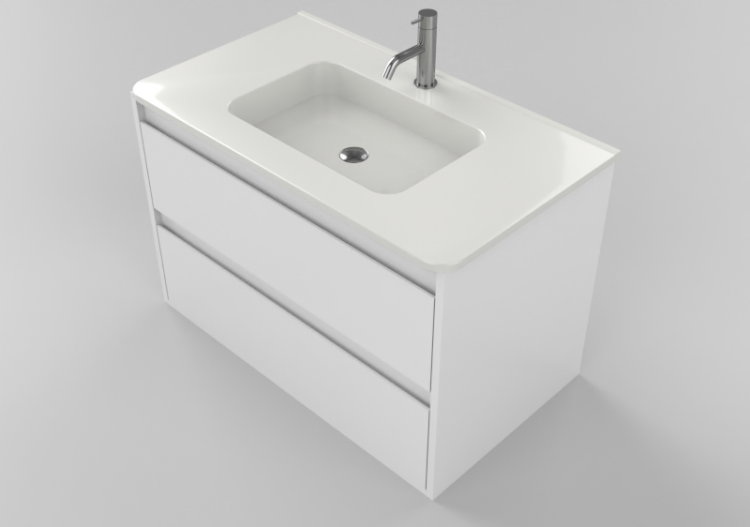 Meubles 3D - Meuble avec lavabo et robinet - Dekker –...