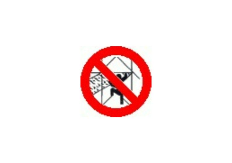 Signs - Do not climb on scaffolding - ACCA software Signs - Do not climb on scaffolding - ACCA software