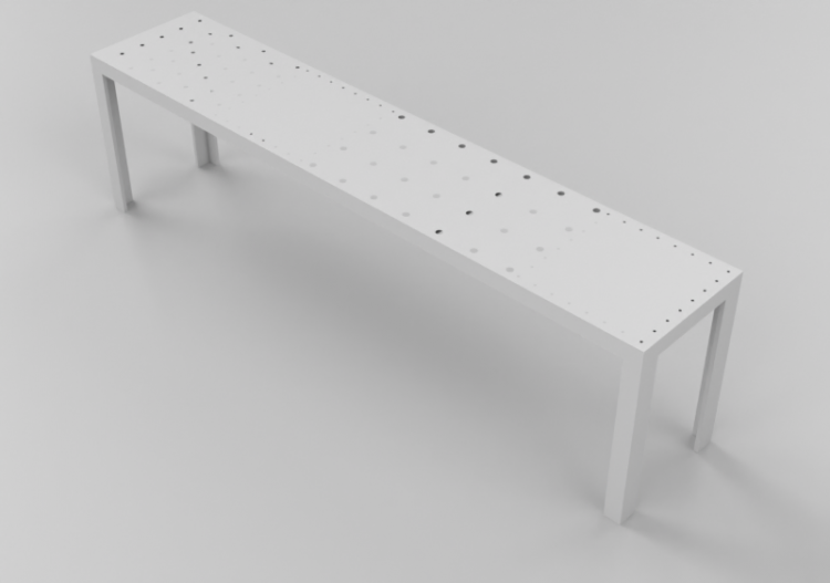 Bancos 3D - Bancada retangular - Nola - Areal - ACCA...