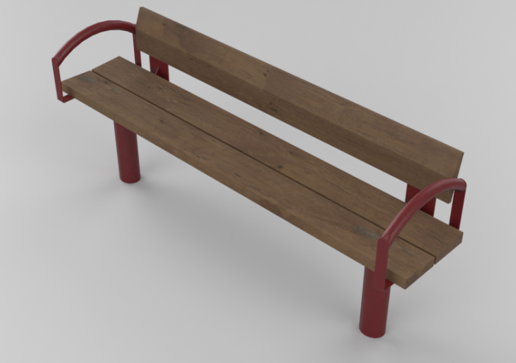 Bancs 3D - Banc en bois - Nola - City - ACCA software