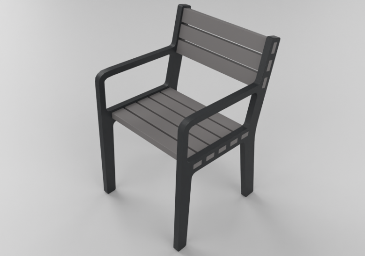 Bancs 3D - Chaise en bois laqué - Nola - Frank - ACCA...