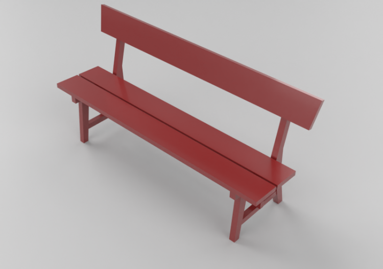 Bancs 3D - Banc en bois laqué - Nola - Hjorthagen Backed -...