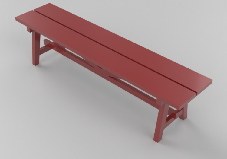 Bancs 3D - Banc en bois laqué - Nola - Hjorthagen Backed -...