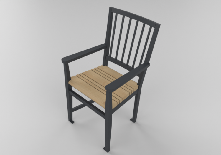 3D Benches - Wooden Chair - Nola - Leksand - ACCA software