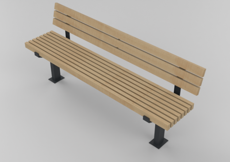 Bancos y Macetas 3D - Banco de madera - Nola - Luma Bench -...
