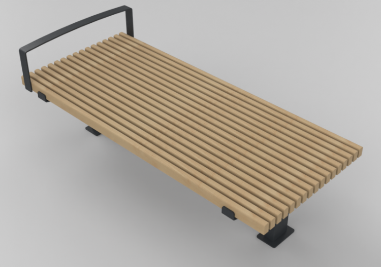 Bancos y Macetas 3D - Banco de madera - Nola - Luma Titan -...