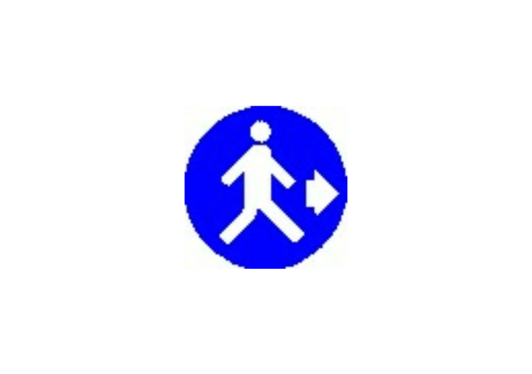 Signs - Pedestrians right - ACCA software Signs - Pedestrians right - ACCA software