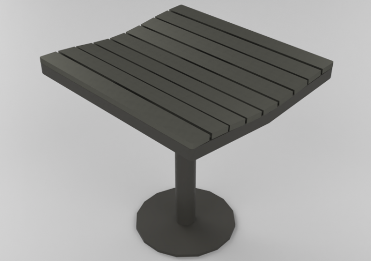 Benches and Planters 3D - Wood stool - Nola - Parco Stool -...