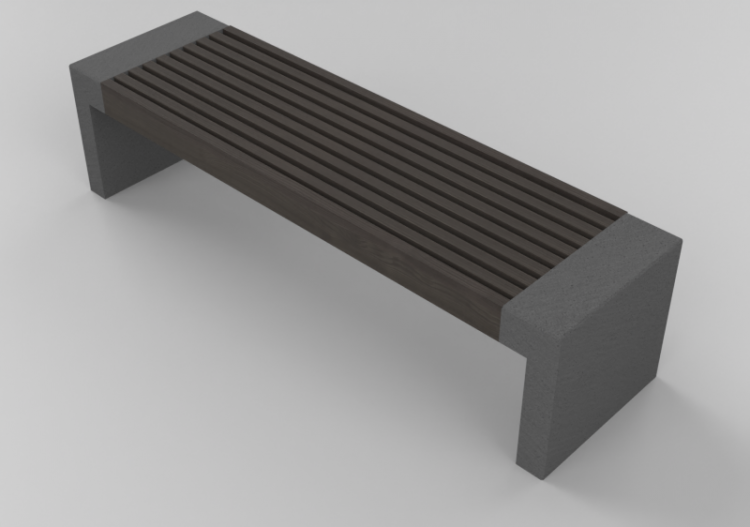 3D Sitzbänke und Pflanzengefäße - Holzbank - Nola - Paxa -...