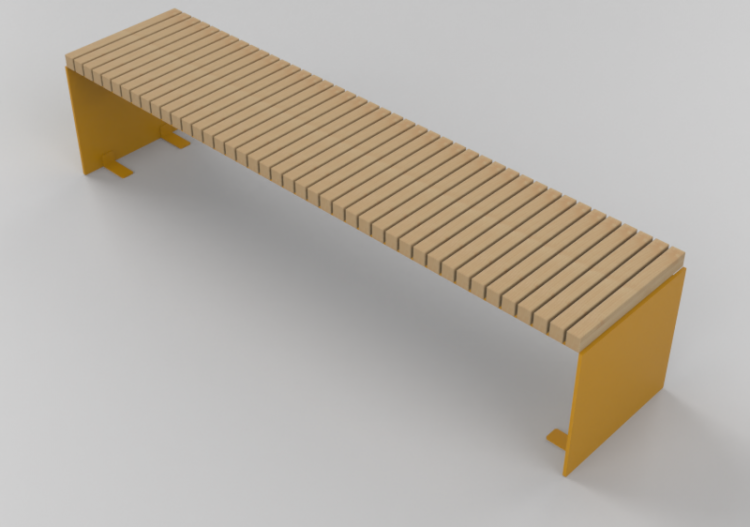 Bancos y Macetas 3D - Banco de madera - Nola - Vartan -...